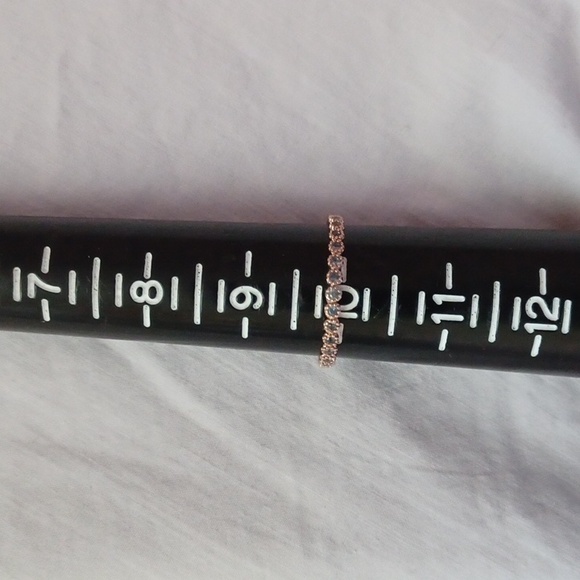 Aquamarine Eternity Ring Band 💙 18k Rose Gold ((( GORGEOUS ))) - Picture 7 of 7